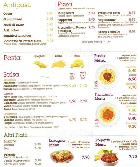 francesca's jesmond menu